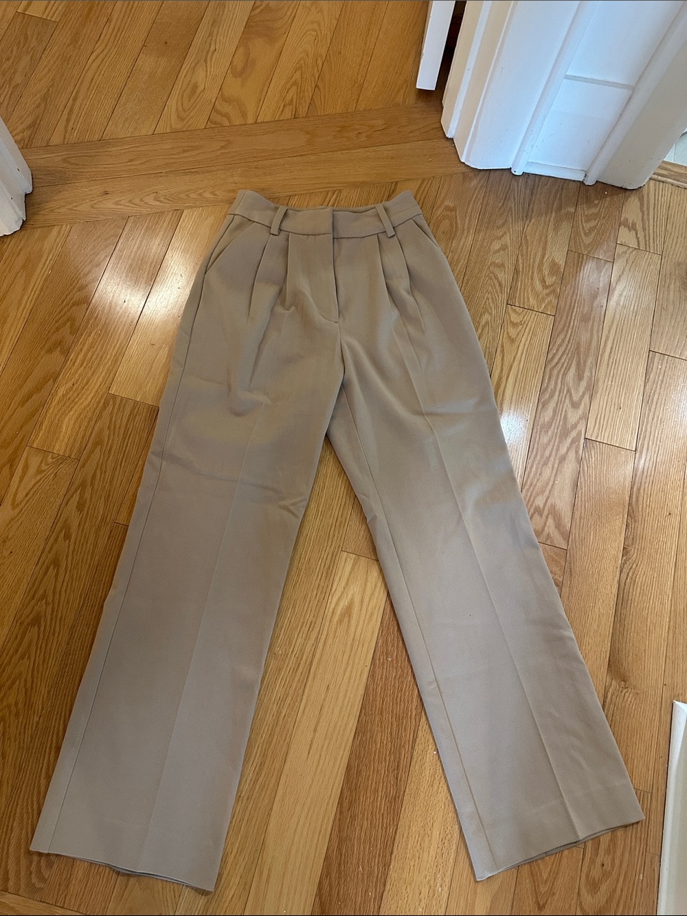 Favorite Daughter Pleated Wide-Leg Pants - Beige